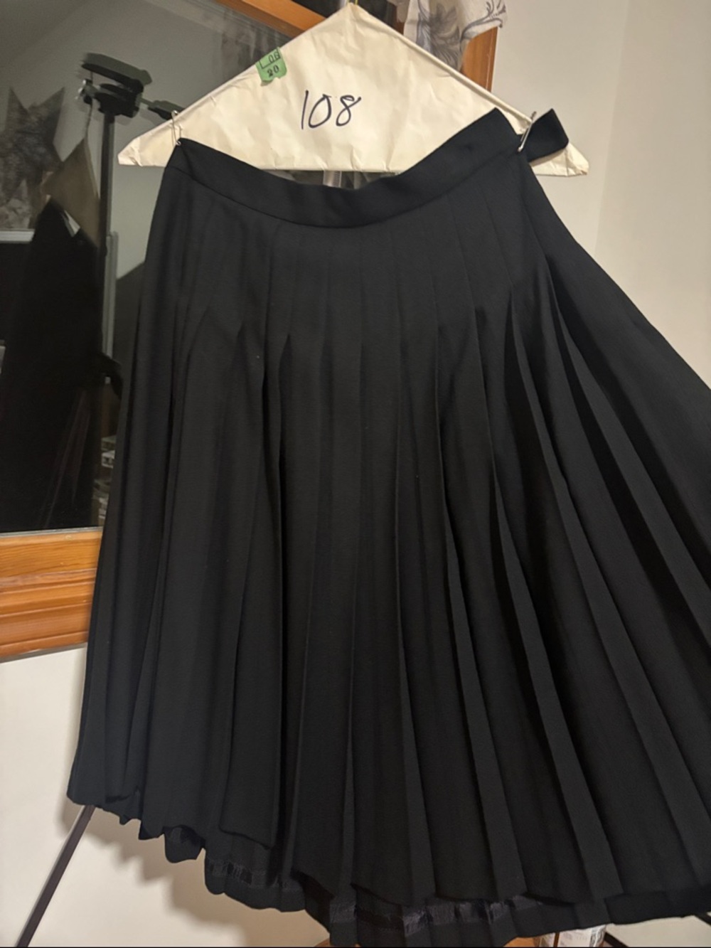 Women's Black Pleated Circle Skirt
